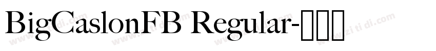 BigCaslonFB Regular字体转换